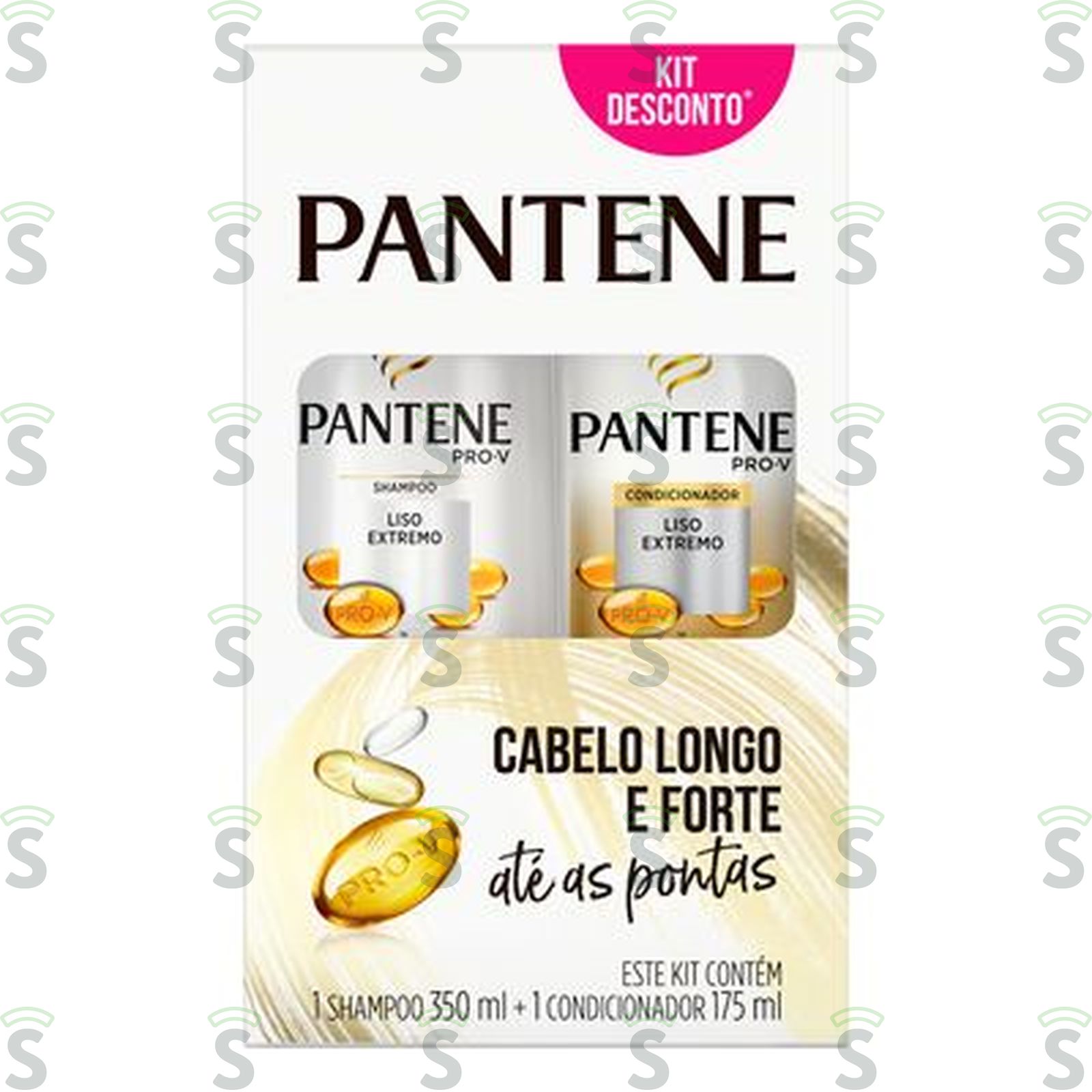 Kit Shampoo + Condicionador Pantene Liso Extremo Caixa com 2un - 525ml
