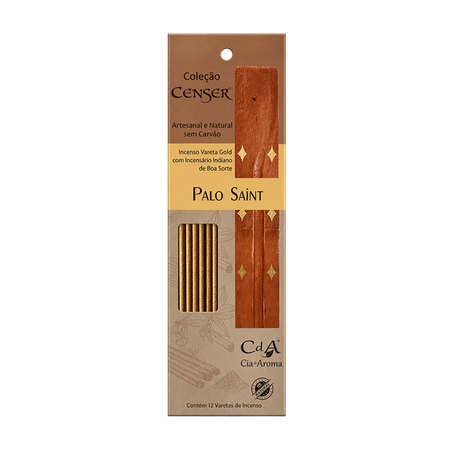 Incenso cda palo saint censer com 12 varetas