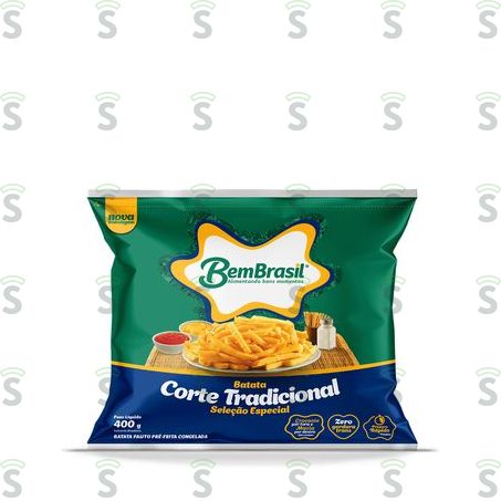  Batata Palito Congelada Bem Brasil Bem Batata Tradicional Pré Frita Pacote 400g