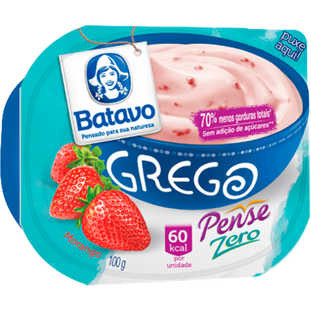 IOGURTE BATAVO GREGO PENSE ZERO MORANGO POTE 100G
