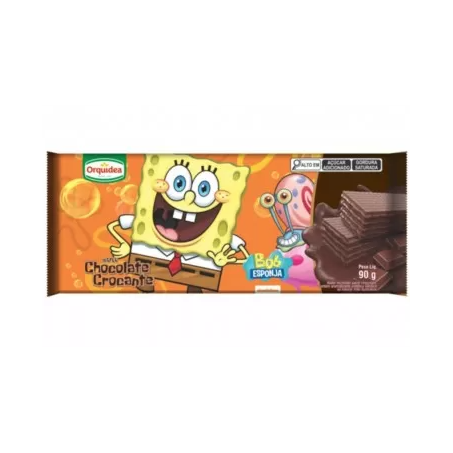 BISC.WAFER ORQUIDEA BOB ESPONJA 90G CHOC.CROC