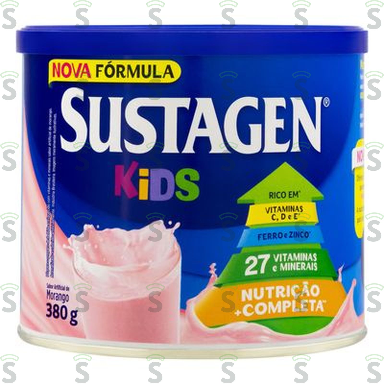 Pó para Preparo de Bebida Sustagen Kids Morango  Lata 380gr