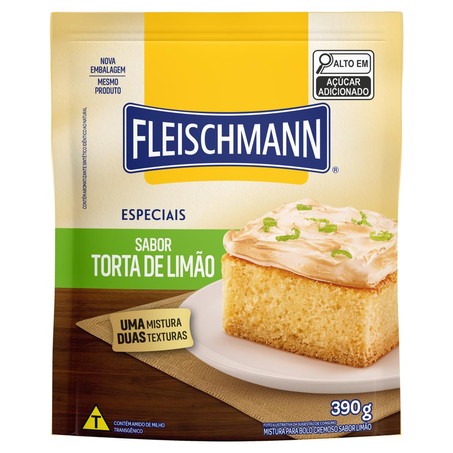 Mistura para Bolo Fleischmann 390g - Torta de Limão