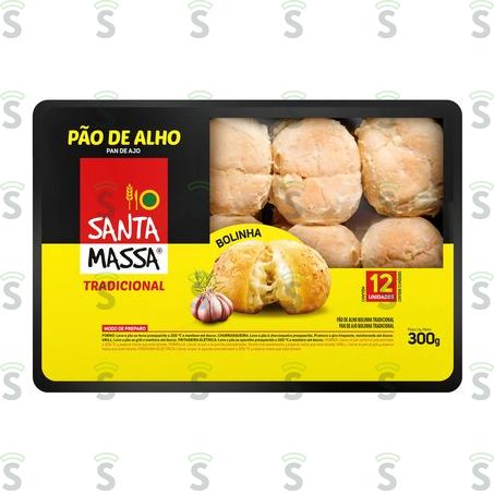  Pão de Alho Santa Massa Bolinha 300g