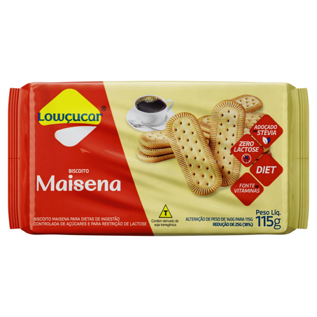 Biscoito Lowçucar 115g - Diet - Maisena