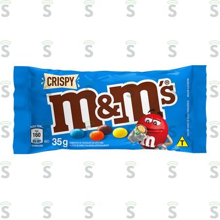  Confeito de Chocolate Ao Leite M&m's Crispy Pacote 35g