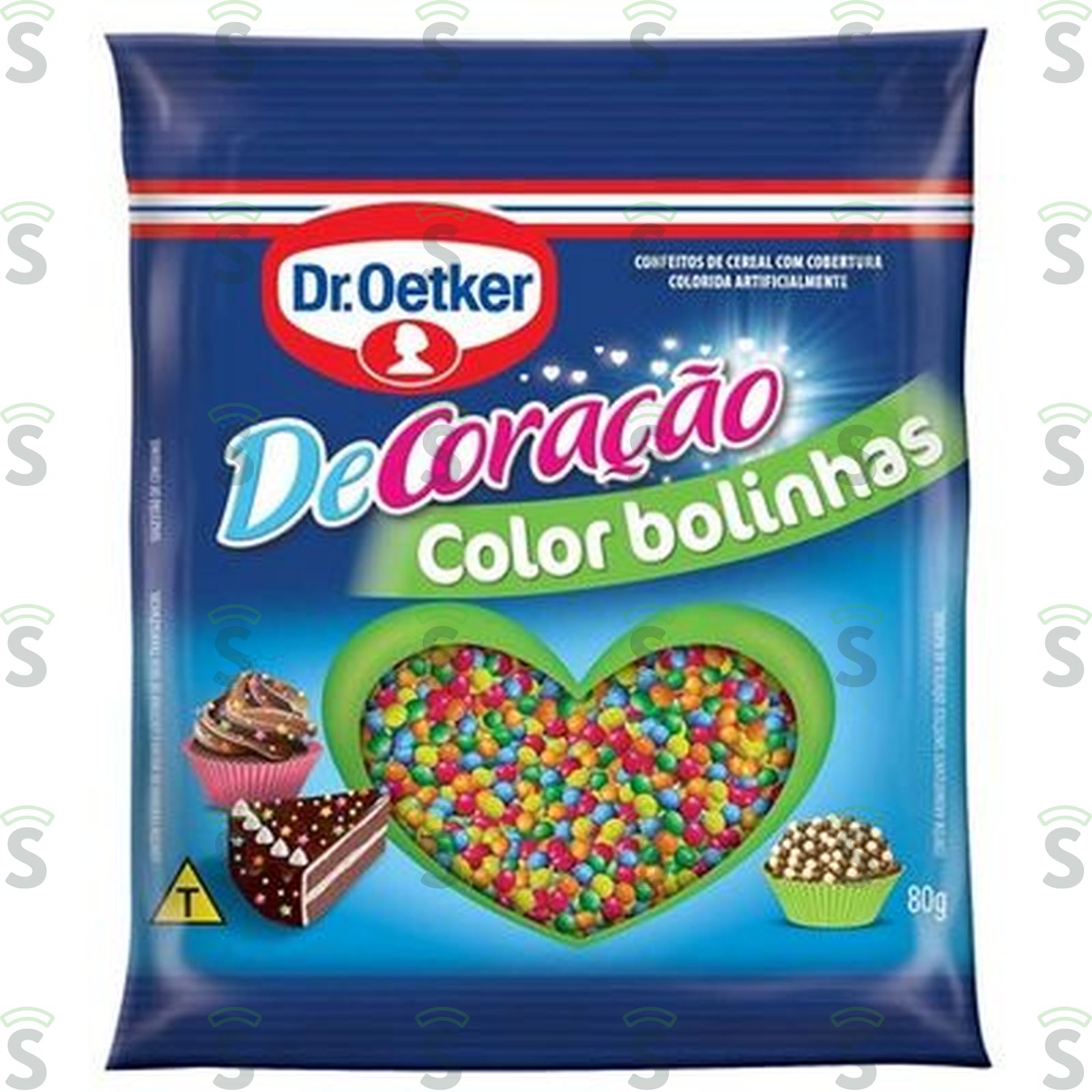Confeito Bolinha Colorida Chocolate Dr Oetker Embalagem 80G