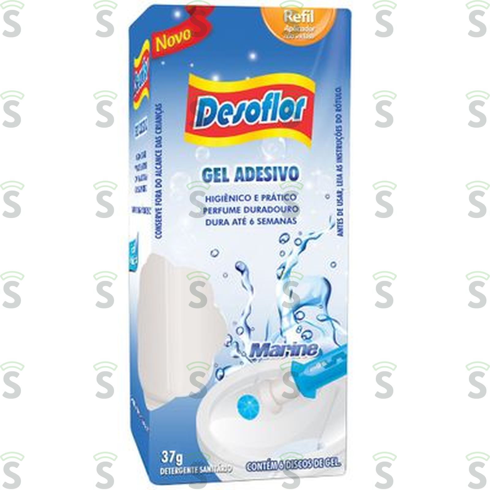 Desodorizador Gel Sanitário Desoflor Marine Refil 37G