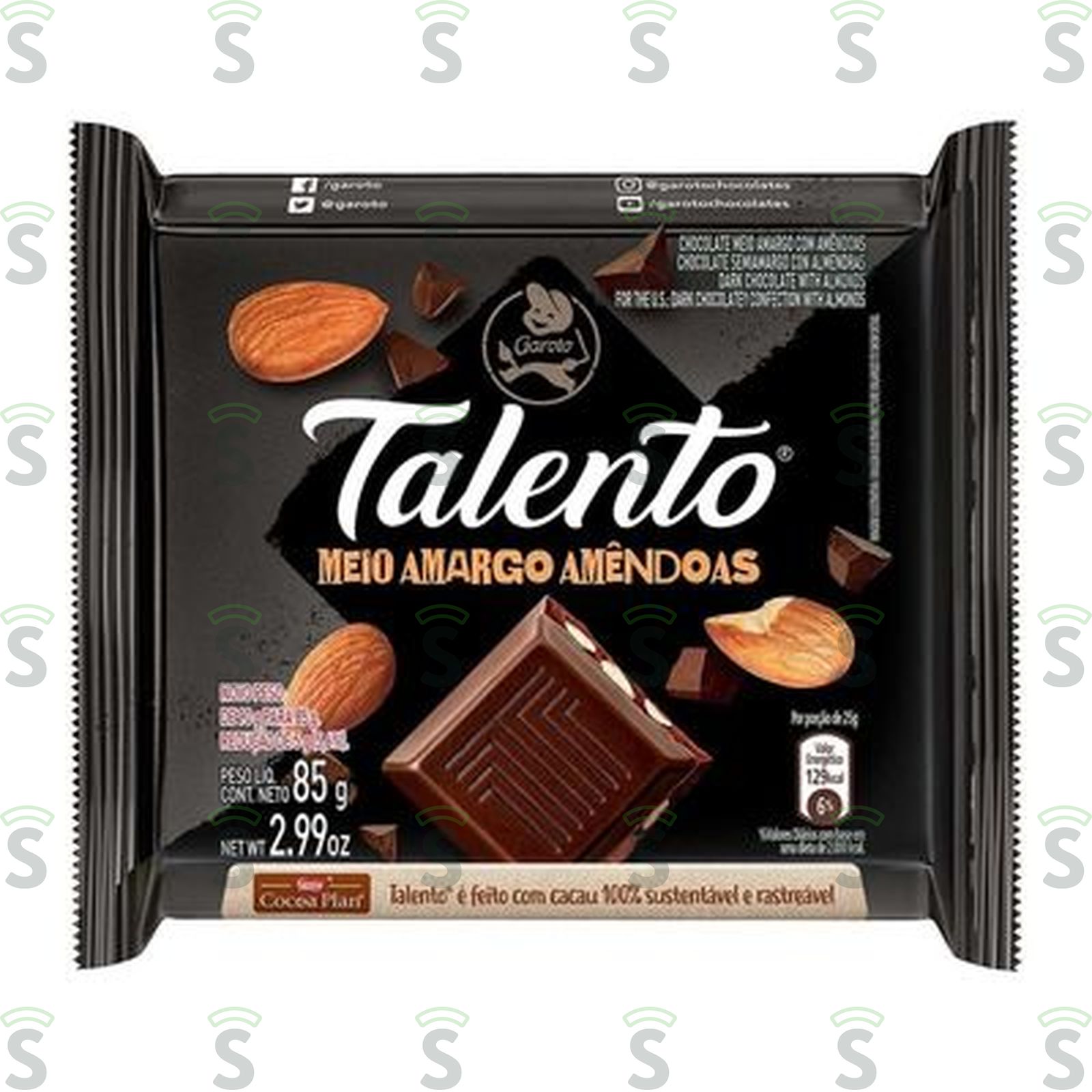 Talento-chocolate 85g meio amargo