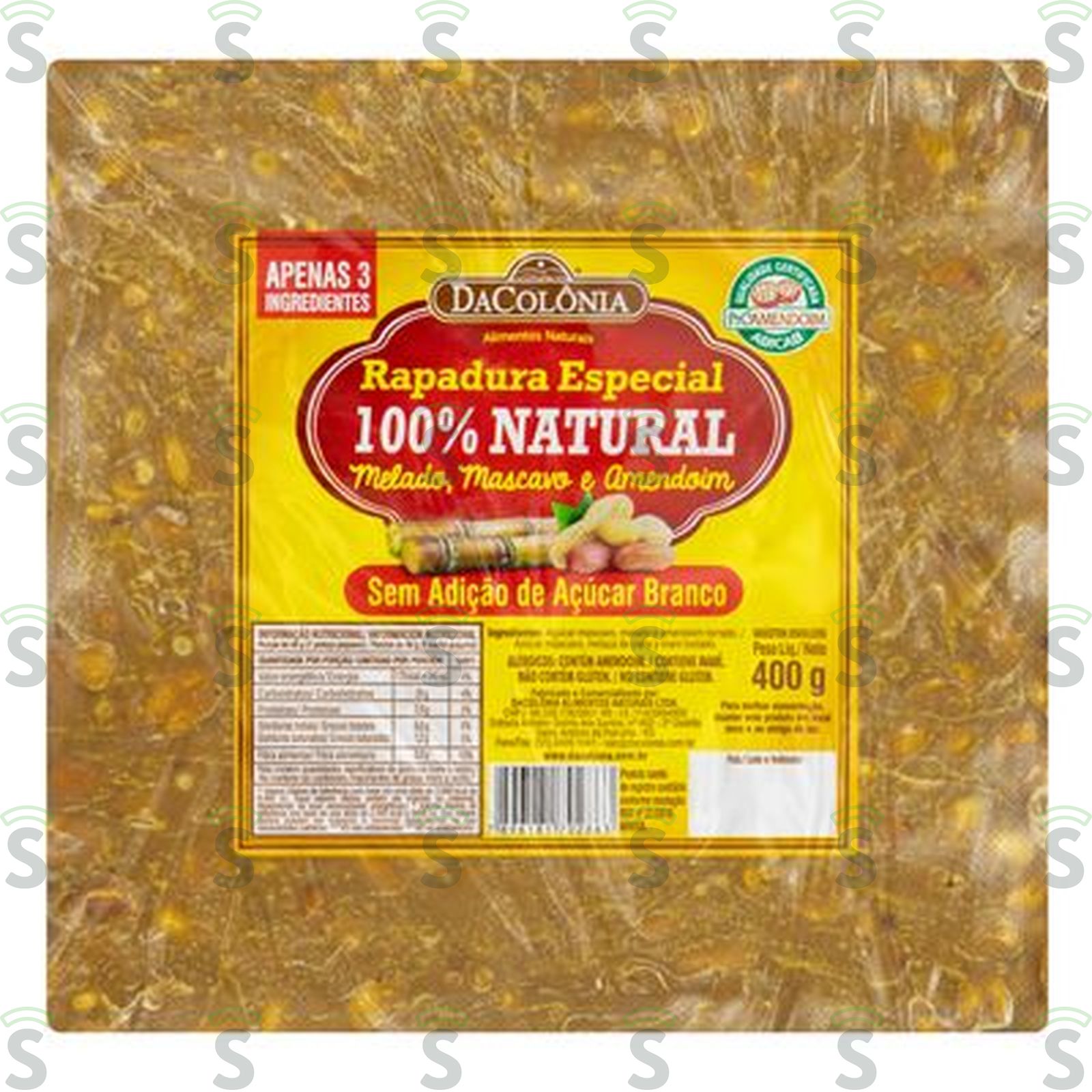 Rapadura de Amendoim Dacolônia 400G