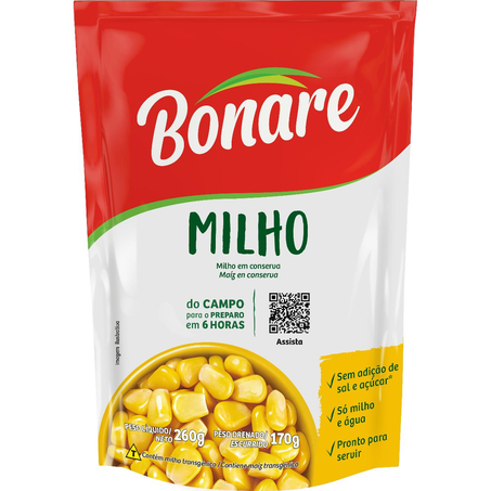 Milho-verde Bonare 170g - Sachê