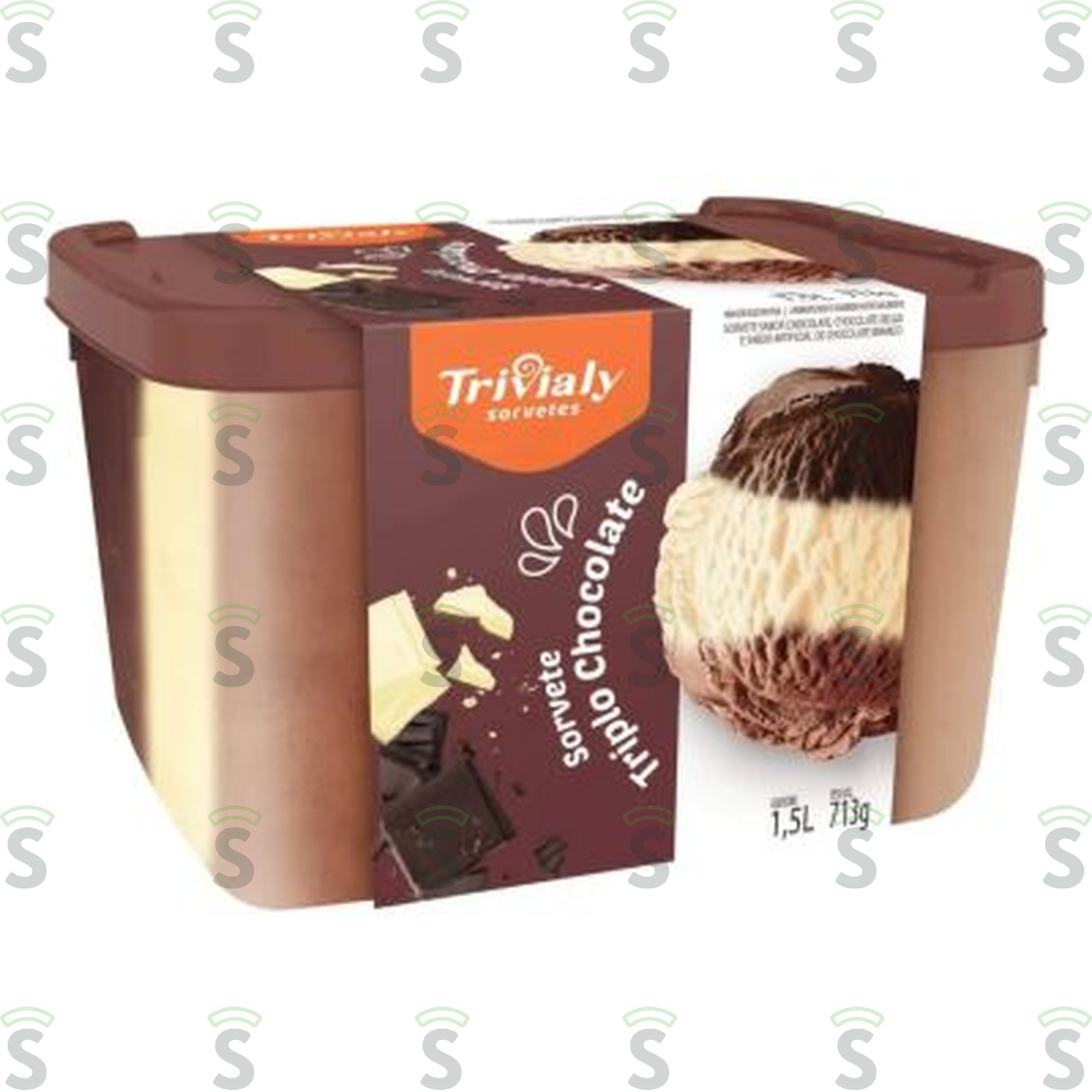 Sorvete Trivialy Triplo Chocolate