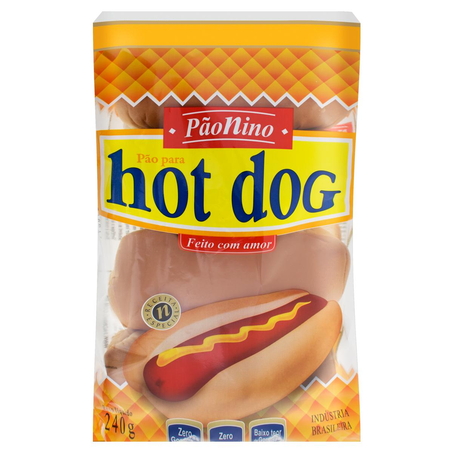 Pão Nino 240g - Hot Dog