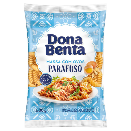Massa Dona Benta 500g - Com Ovos - Parafuso