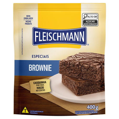 Mistura para Bolo Fleischmann 400g - Brownie