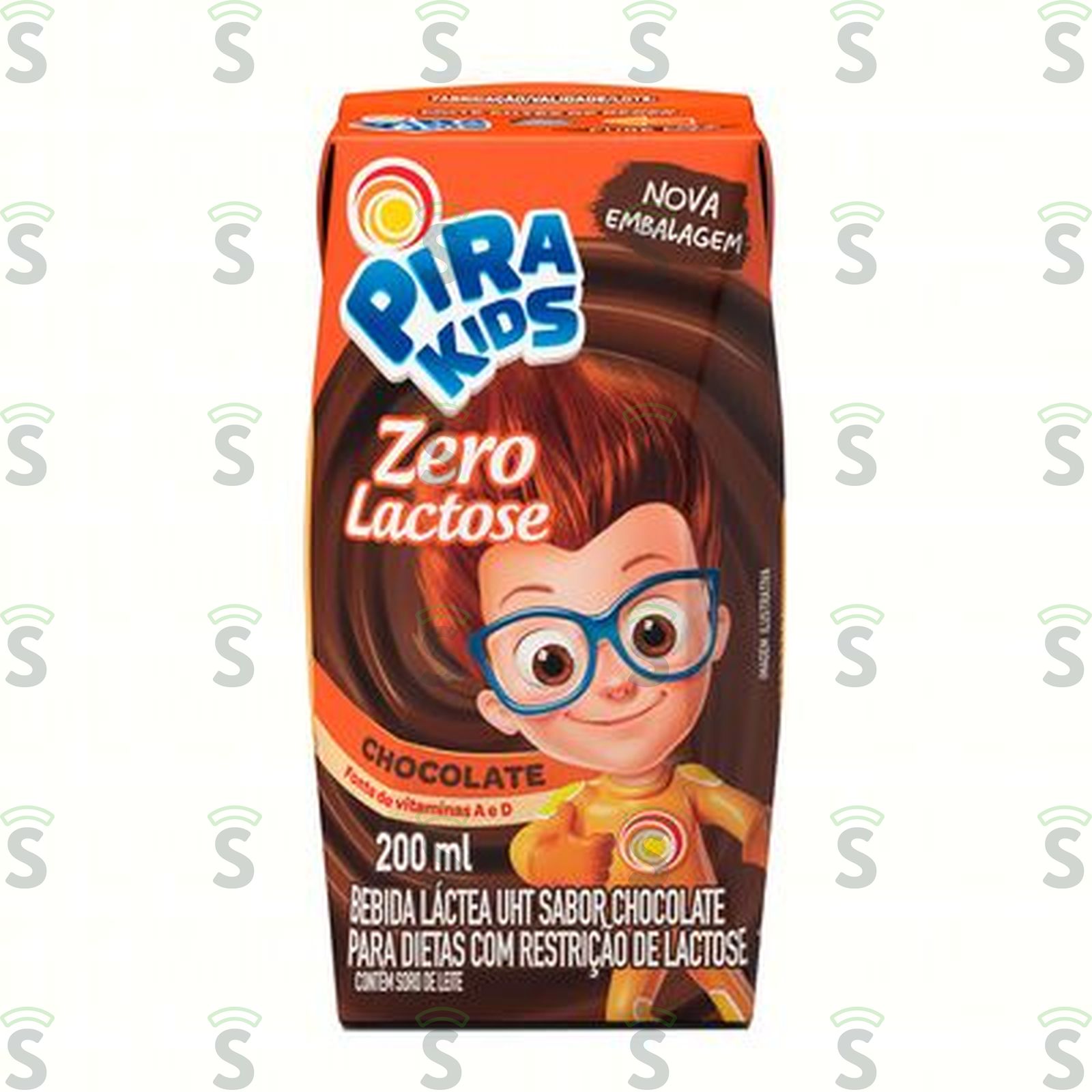 Bebida Láctea UHT Piracanjuba Pira Kids Chocolate Zero Lactose Caixa 200ml
