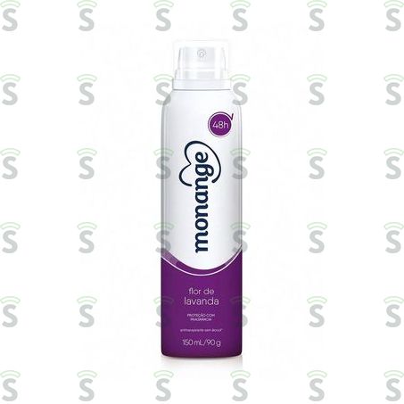  Desodorante Antitranspirante Aerossol Monange Flor de Lavanda Frasco Spray 150ml