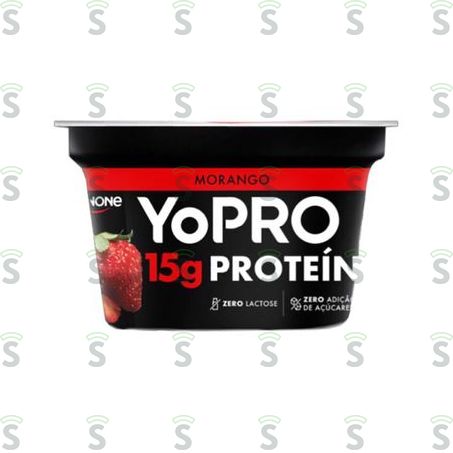  Iogurte Danone Yopro Morango Zero Lactose Frasco 160gr