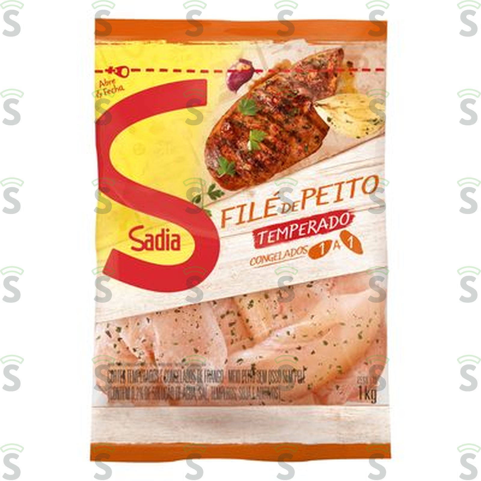 Filé de Frango Temperado Congelado Sadia Embalagem 1KG