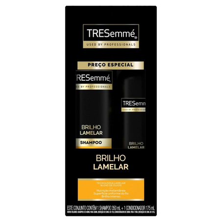 Conjunto TRESemmé 350ml - Shampoo + 175ml - Condicionador - Brilho Lamelar