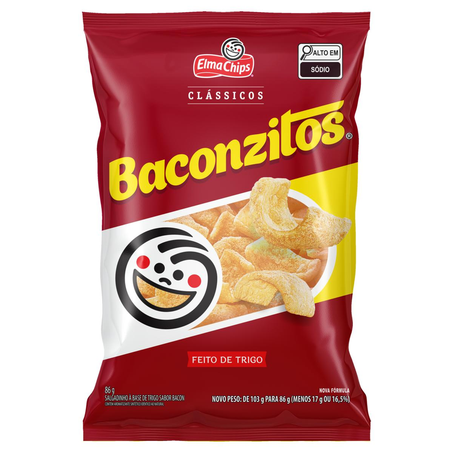 Salgadinho Elma Chips 86g - Baconzitos
