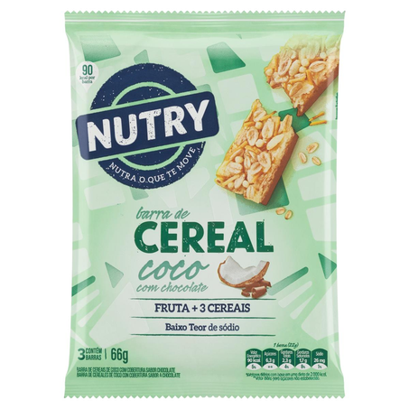 Barra de Cereal Nutry 66g - Coco com Chocolate