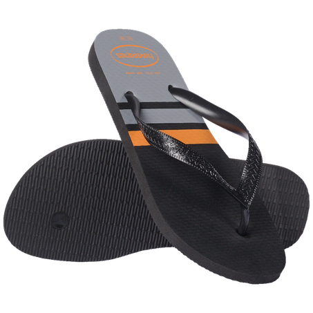 SANDÁLIAS HAVAIANAS COLOR ESSENTIAL PRETO E CINZA 41/42