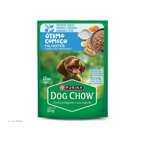 ALIMENTO P/CÃO DOG CHOW FILHOTES FRANGO E LEITE SACHÊ 85G