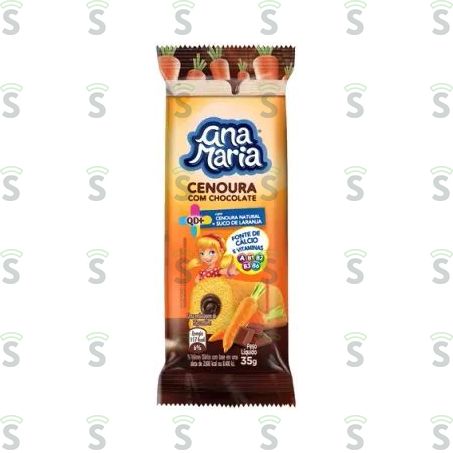  Bolinho Ana Maria Qd+ Cenoura Com Chocolate 35g