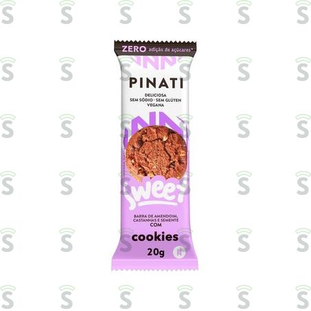  Barra de Nuts Cookies Zero Sódio Super Saúde Pinati Sweet Pacote 20g