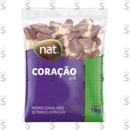  Coração de Frango Nat Congelado Embalagem 1kg