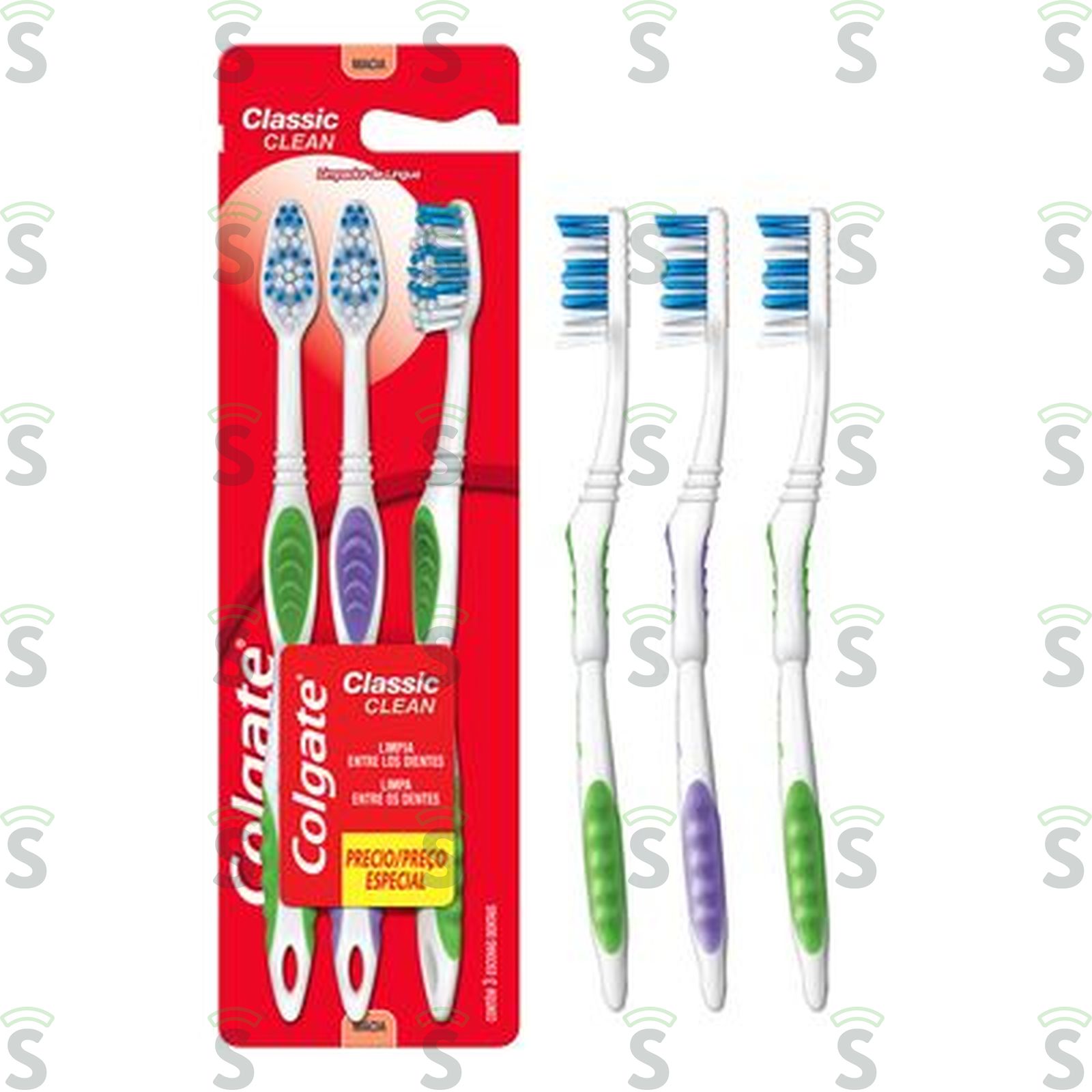 Colgate-escova classic clean c/3