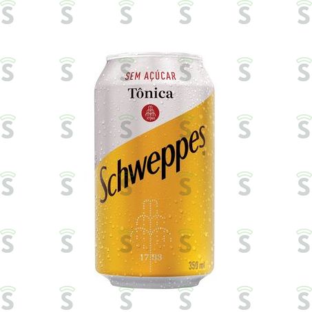  Água Tônica de Quinino Schweppes Sem Açúcar Lata 350ml