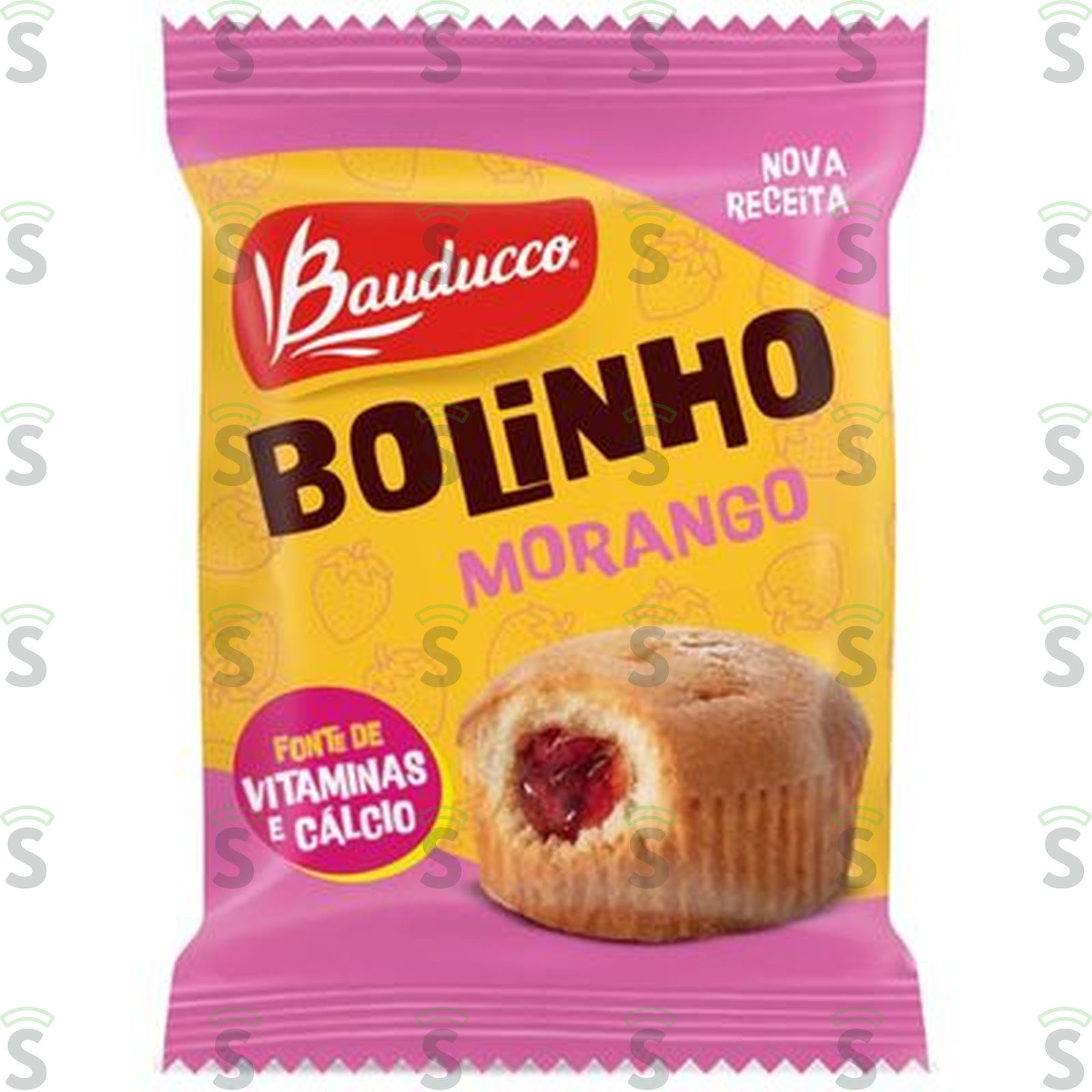 Bolinho Bauducco Baunilha Recheio de Morango 40G