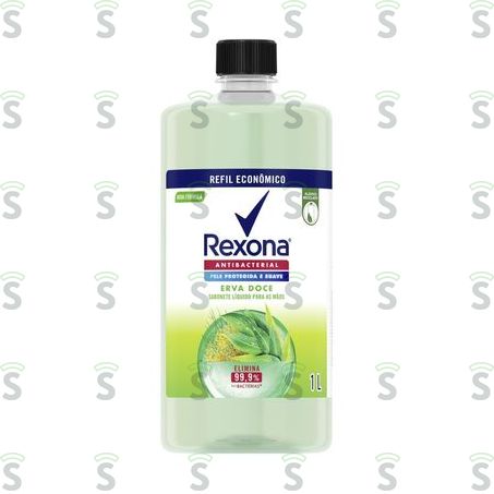  Sabonete Líquido Rexona Antibacterial Erva-doce Frasco 1lt - Refil