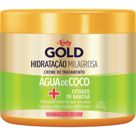 Creme de Tratamento Niely Gold 430g - Água de Coco