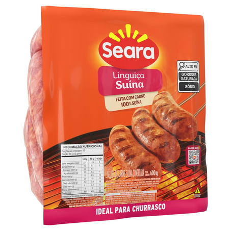 Linguiça Suína Seara 600g - Congelada