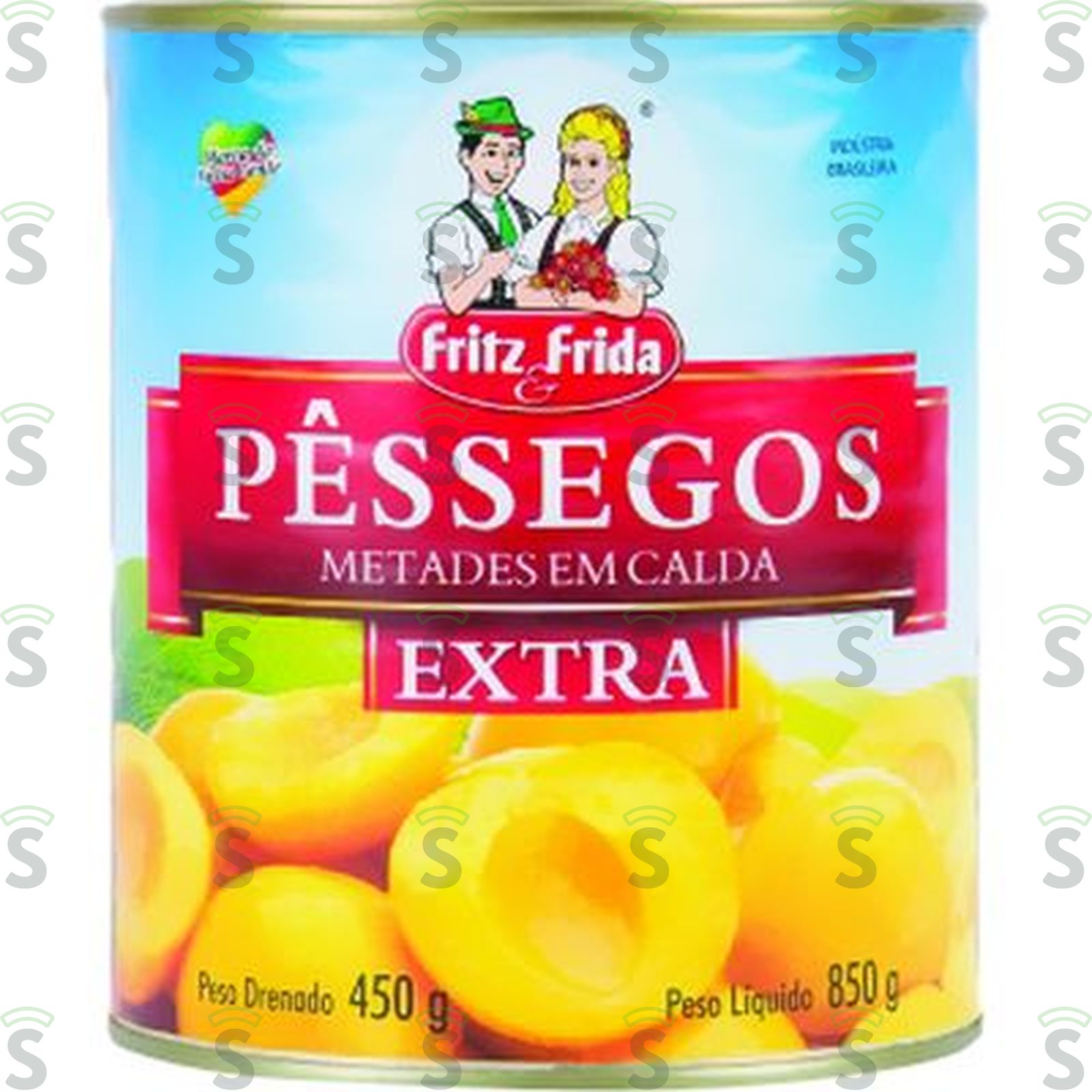 Pêssego em Calda Fritz E Frida Extra Lata 450G