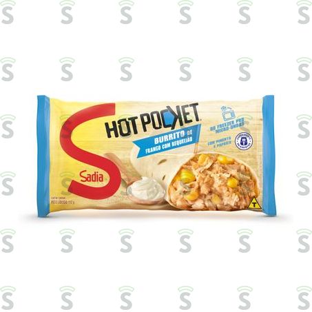  Burrito Frango Com Requeijão Sadia Hot Pocket Pacote 112g