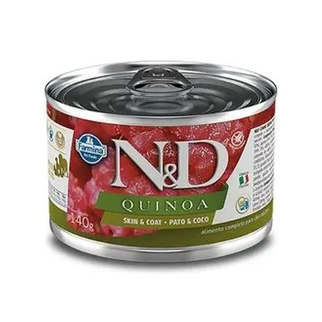 Ração Úmida N&D Quinoa Cães Skin e Coat Pato 140 g