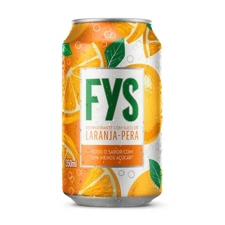 Fys Refrigerante Laranja-Pera 350Ml Lata