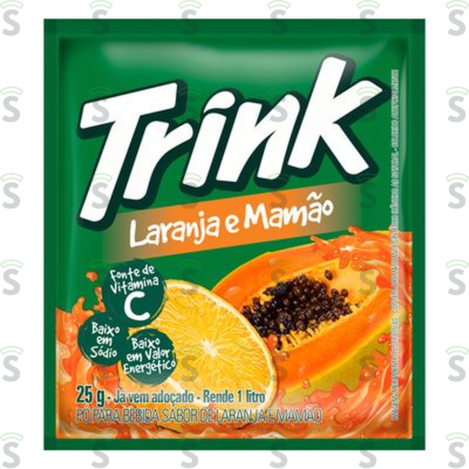 Refresco em Pó Trink Laranja E Mamão Embalagem 25G