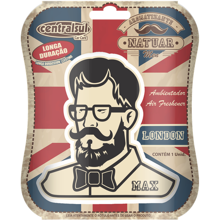 AROMATIZANTE AUTOMOTIVO CENTRALSUL MAX LONDON PACOTE C/1UNID