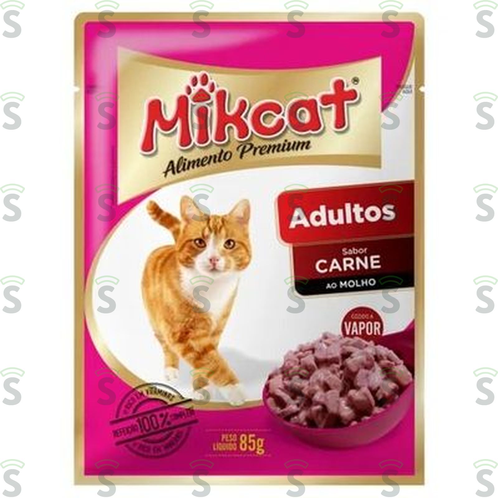 RACAO MIKCAT SACHE 85GR ADULTO CARNE
