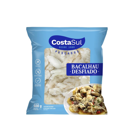 Bacalhau Costa Sul 500g - Desfiado - Dessalgado