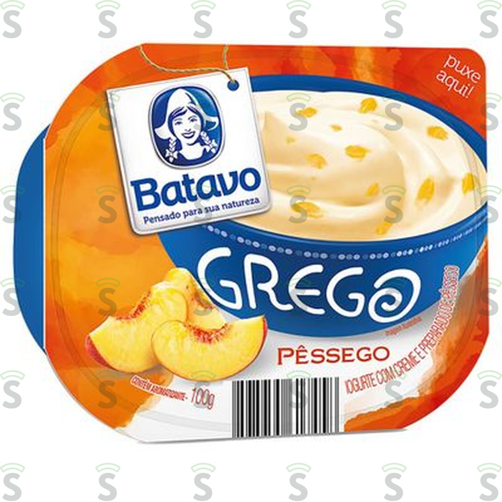 Iogurte Grego Batavo Pêssego Pote 100G