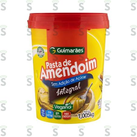  Pasta de Amendoim Integral Zero Lactose Guimarães Pote 1,005kg