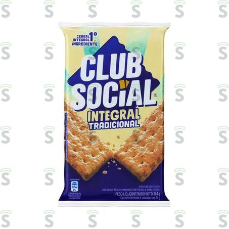  Biscoito Integral Club Social - Tradicional 144g