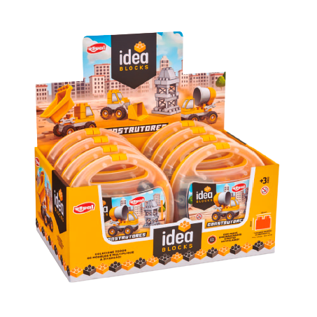 BRINQUEDO BLOCOS DE MONTAR USUAL IDEA BLOCKS DISPLAY CONSTRUTOR MALETA REF.1003