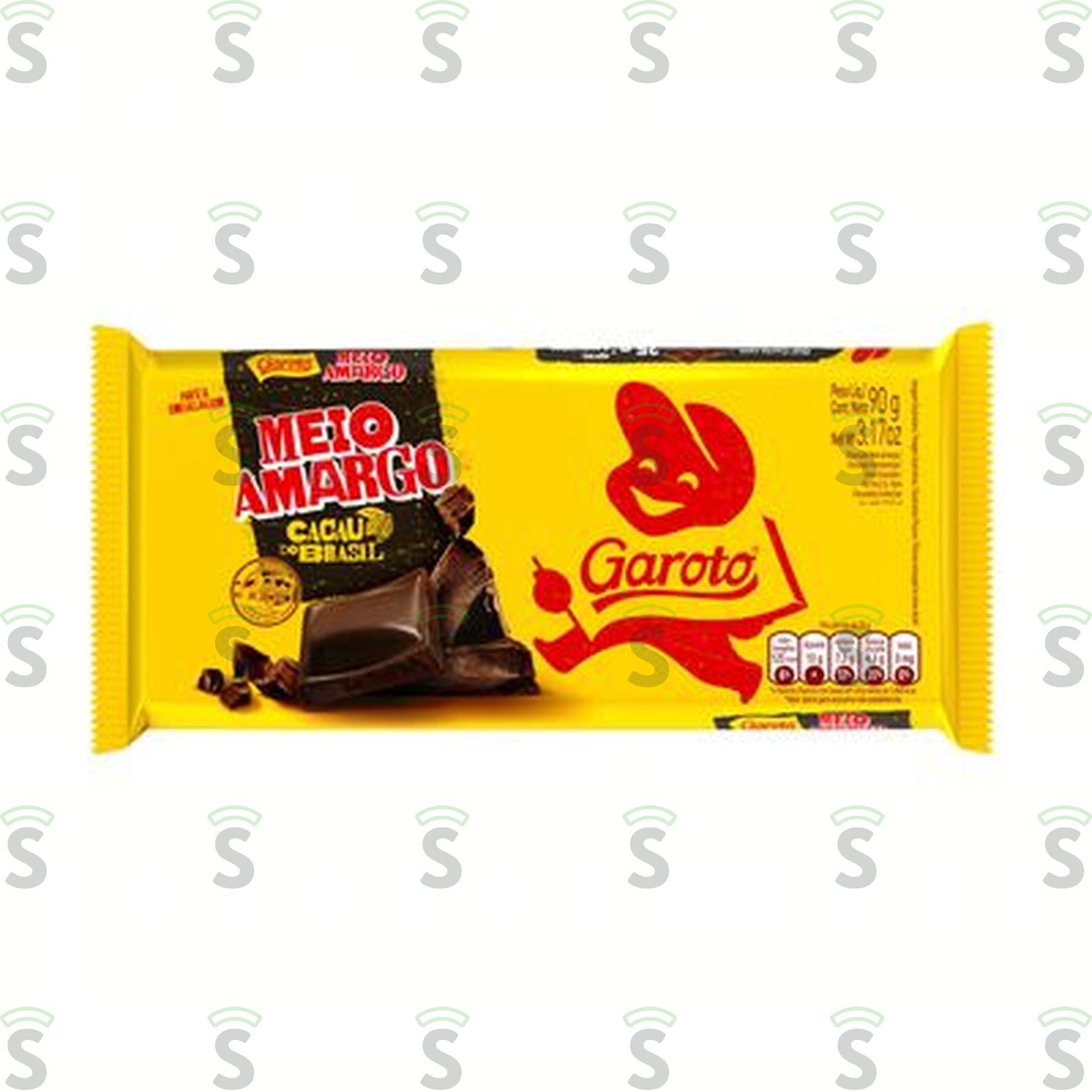 Tablete Garoto Meio Amargo 90G